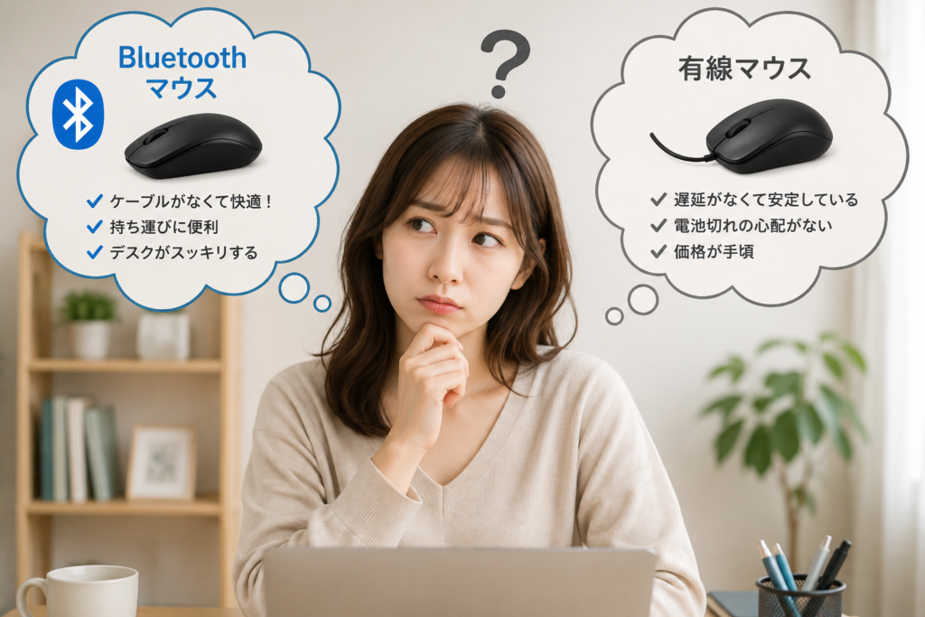 ワイヤレスマウスと有線マウス、結局どっちがいい？メリット・デメリットを徹底比較