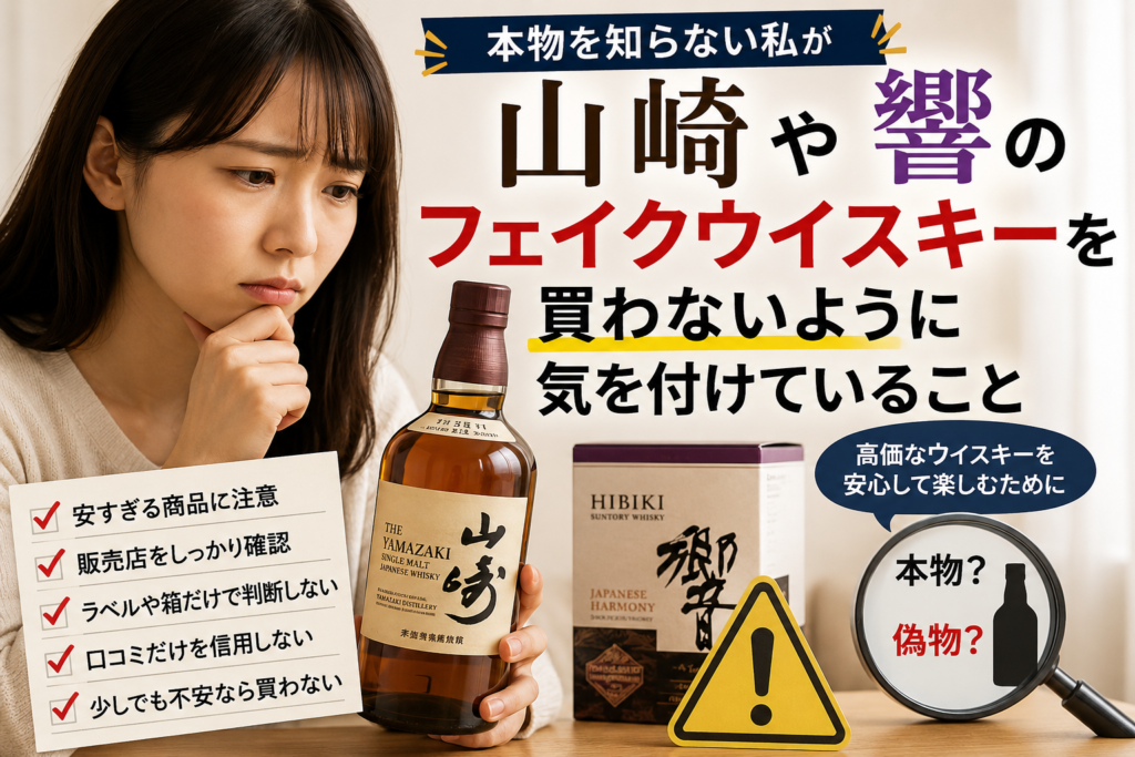 本物を知らない私が「山崎」や「響」のフェイクウイスキーを買わないように気を付けていること